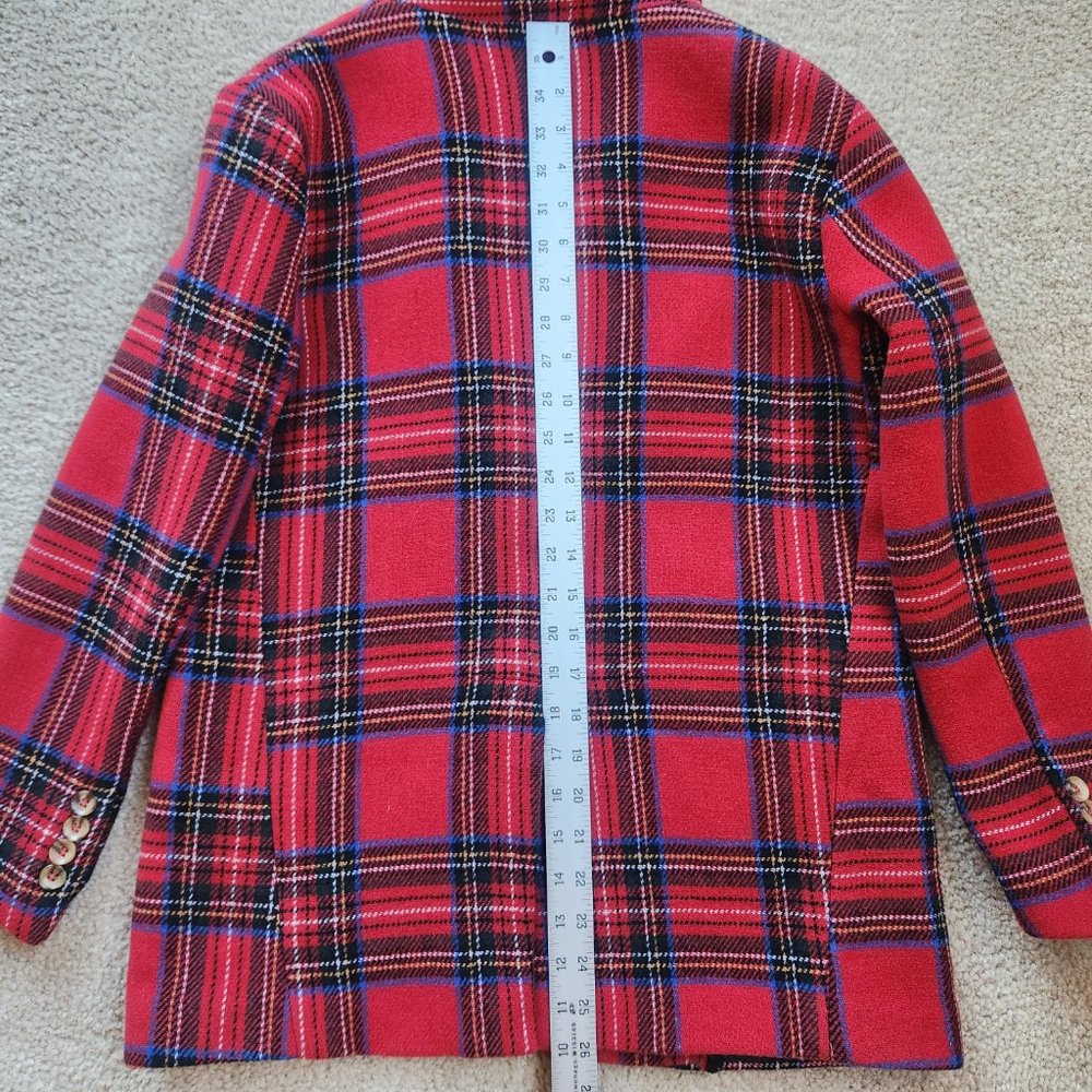 NWT Something Navy Plaid Tartan Blazer Coat "Marley" - Picture 15 of 16